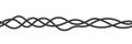 Realistic electrical wires. Cable power energy. Flexible thick network cord. Black electric computer connection wires