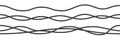 Realistic electrical wires. Cable power energy. Flexible thick network cord. Black electric computer connection wires