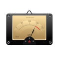 Realistic electronic analog VU signal meter