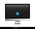 Computer monitor template button power blue Royalty Free Stock Photo