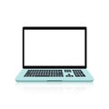 Realistic electronic devices - computer monitors, desktops, laptops Royalty Free Stock Photo