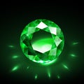 Realistic emerald vector