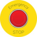 Realistic emergency stop push button switch