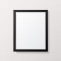 Realistic Empty Black Picture Frame Mockup