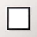 Realistic Empty Black Square Picture Frame Mockup Royalty Free Stock Photo