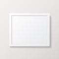 Realistic Empty White Picture Frame Mockup