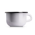 Realistic Enamel Metal White Mug Isolated On White Background Royalty Free Stock Photo
