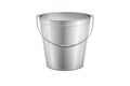 Realistic enameled bucket with handle. Vector illustration design