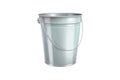 Realistic enameled bucket with handle. Vector illustration design