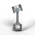 Realistic Engine piston isolated on white - 3d render