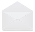 Realistic envelope. Design template for opened realistic mockup. Blank stationery letter unfolded view. White paper