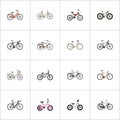 Realistic Equilibrium, Old , Brand Vector Elements. Set Of Bicycle Realistic Symbols Also Includes Retro, Equilibrium