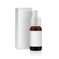 Realistic essential oil brown bottle set. Royalty Free Stock Photo