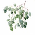Realistic Eucalyptus Painting: Herb Trimpe Inspired Artwork Royalty Free Stock Photo