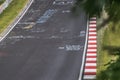 Realistic european race track, germany, frontal view