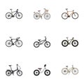 Realistic Extreme Biking, Timbered, For Girl And Other Vector Elements. Set Of Bike Realistic Symbols Also Includes