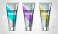 Realistic face or body care cosmetic product set Royalty Free Stock Photo