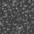 Realistic falling Christmas decoration snowflakes effect isolated on transparent background. Falling snow pattern. Magic Royalty Free Stock Photo