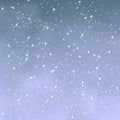 Realistic falling snow. Vector illustration. New Year Weather Background.