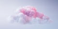 Realistic fantasy illustration pink cloud on soft background, pastel colors. Captures a fairy paradise sunset landscape