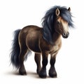 Realistic Fantasy Nightcrawler Shetland Pony Digital Drawing