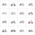 Realistic Fashionable, Adolescent, Competition Bicycle And Other Vector Elements. Set Of Realistic Symbols Also Include