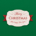 Realistic festive Merry Christmas Badge Royalty Free Stock Photo