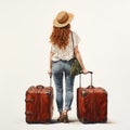 Realistic Figurative Paintings: Depicting Everyday Life With Two Suitcases