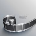 Realistic film strip background