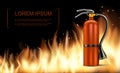 Realistic Fire And Blaze Background