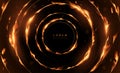 Realistic fire burning rings background