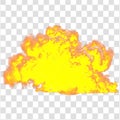 Realistic Fire Eruption Cloud With Dynamic Billowing Texture And Light Diffusion Isolated On A Transparent Background Royalty Free Stock Photo