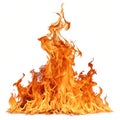 Realistic fire flames isolated on transparent background Royalty Free Stock Photo