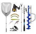 Realistic Fishing Equipment Collection