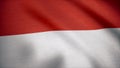 Realistic flag of Poland on the wavy surface of fabric. This flag can be used in design