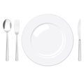 Realistic flatware set