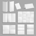 Realistic Folding Paper Collection Royalty Free Stock Photo