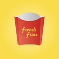 Realistic French Fries red Paper Box