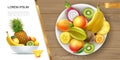 Realistic Fresh Healthy Summer Food Concept