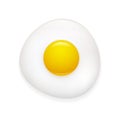 Realistic fried egg icon