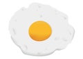 Realistic Fried Egg Vector