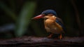 Realistic Frog Photography Of Madagascan Pygmy Kingfisher