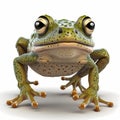 Realistic Frog Illustration. Generative AI