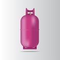 realistic gas cylinder, canister with fuel, storage for gas.