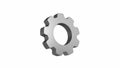 Realistic gear sign 3d Illustration icon on white empty background