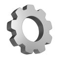 Realistic gear sign 3d Illustration icon on white empty background