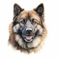 Realistic German Shepherd Portrait In Vibrant Colors Royalty Free Stock Photo