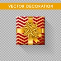 Gift boxes without background. Vector illistration Royalty Free Stock Photo