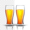 Realistic Glass With Bubbles Lager Beer Vector Royalty Free Stock Photo