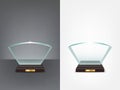 Realistic glass trophy, sport and business award